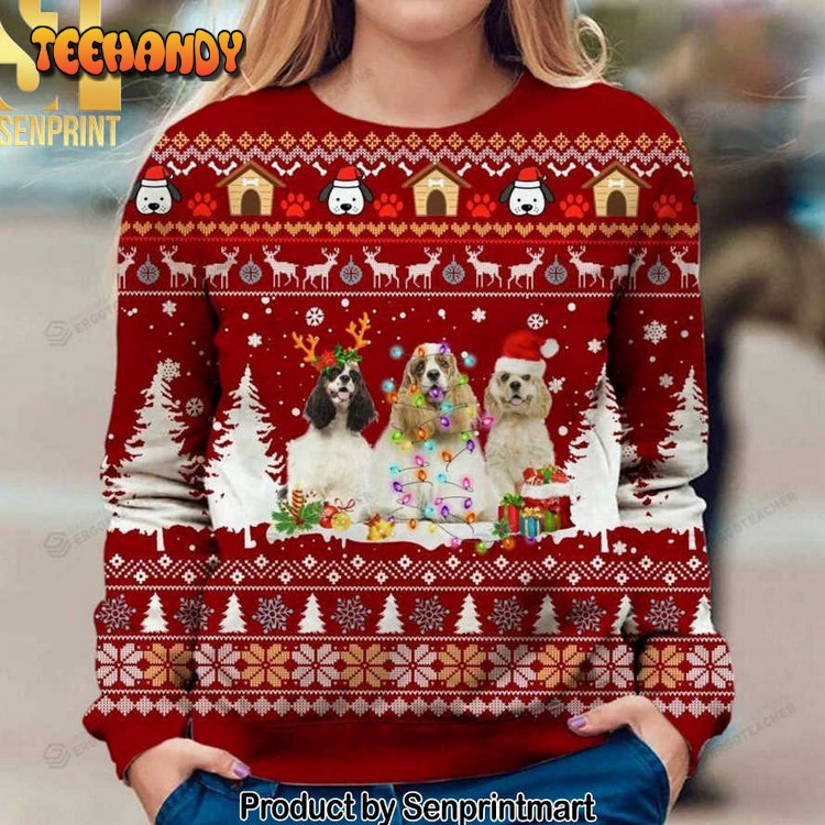 American Cocker Spaniel Ugly Christmas Holiday Sweater