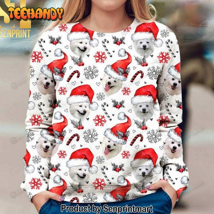 American Eskimo Dog For Christmas Gifts 3D Printed Ugly Sweater