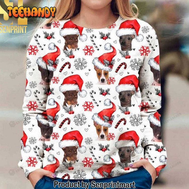 American Hairless Terrier 3D Printed Ugly Christmas Sweater