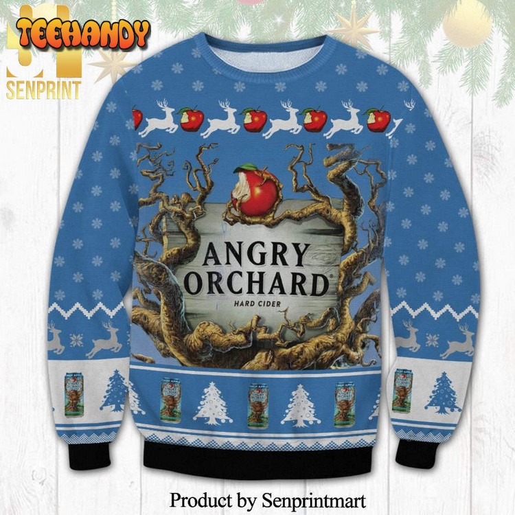 Angry Orchard Crisp Apple Hard Cider Knitted Ugly Sweater