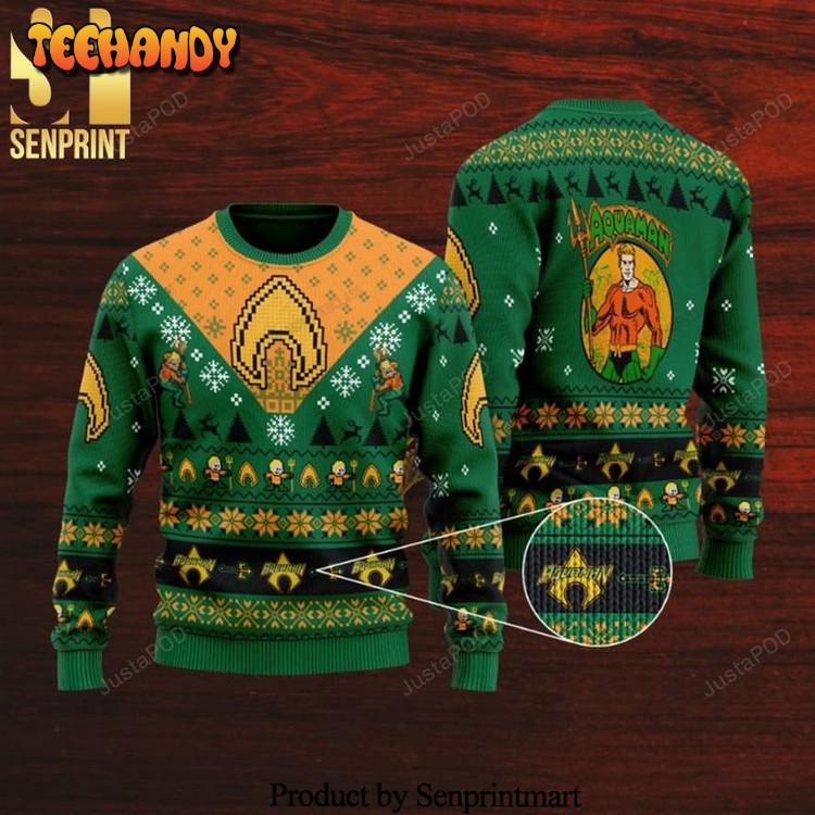 Aquaman Dc Knitted Ugly Christmas Sweater