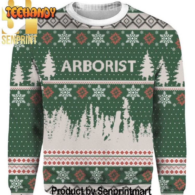 Arborist Christmas Wool Blend Ugly Knit Christmas Sweater