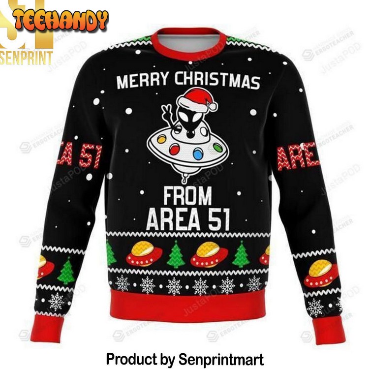 Area 15 UFO Ugly Christmas Wool Knitted Sweater sen