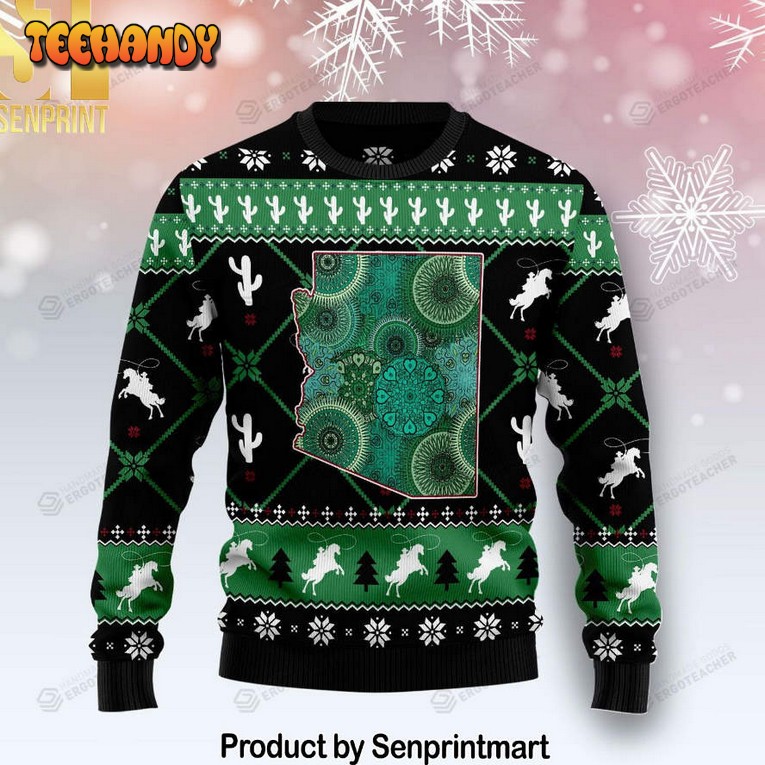 Arizona Usa Symbols Christmas Ugly Wool Knitted Sweater
