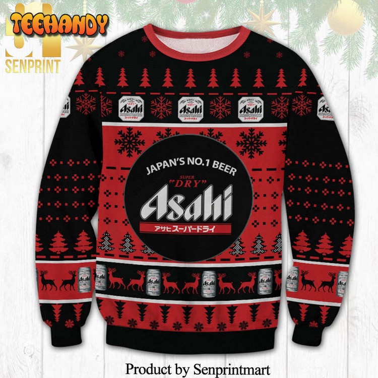 Asahi Breweries Super Dry Beer Knitted Ugly Christmas Sweater