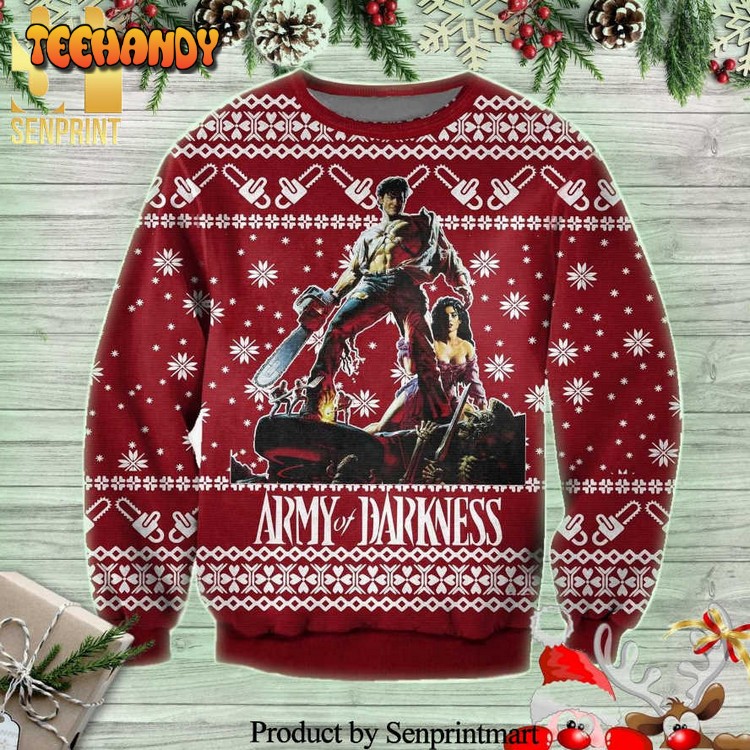 Ash Williams Sheila Army Of Darkness Poster Knitted Ugly Sweater
