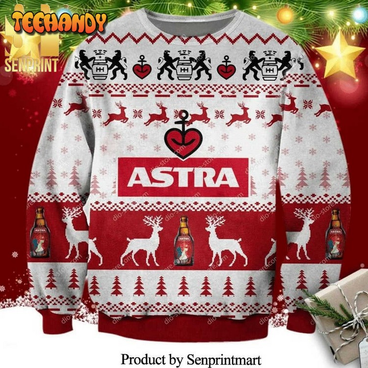 Astra Beer Knitted Ugly Christmas Sweater
