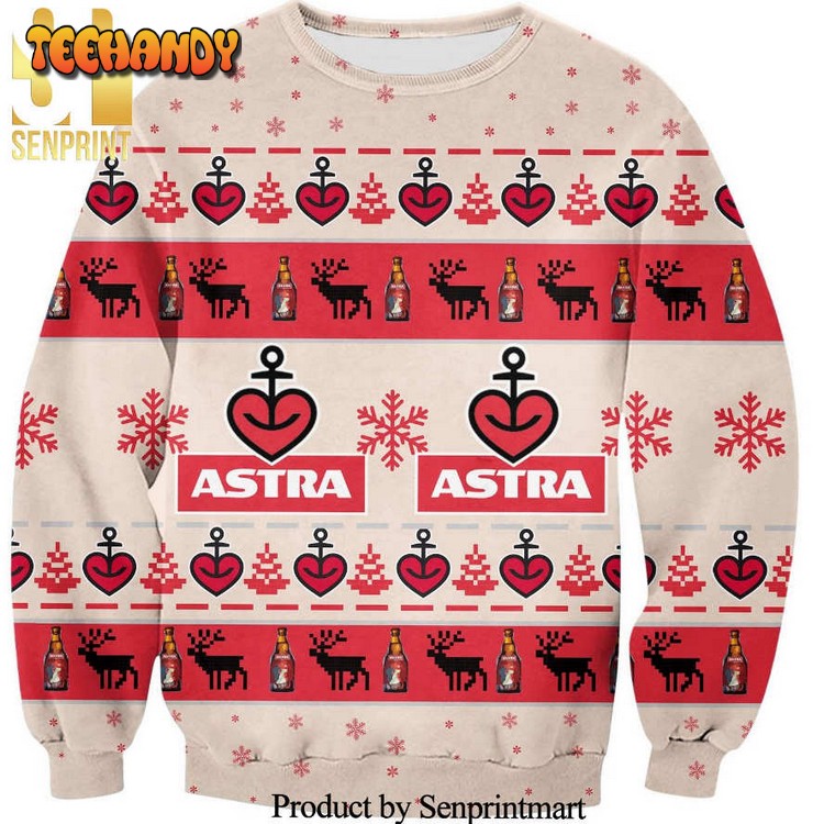 Astra Beer Knitted Ugly Christmas Sweater V2