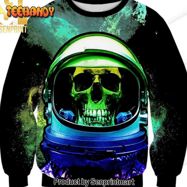 Astronaut Skeleton For Christmas Gifts Knitting Pattern Sweater