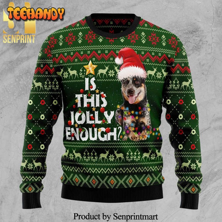 Australian Cattle Dog Is This Jolly Enough Knitted Ugly Sweater