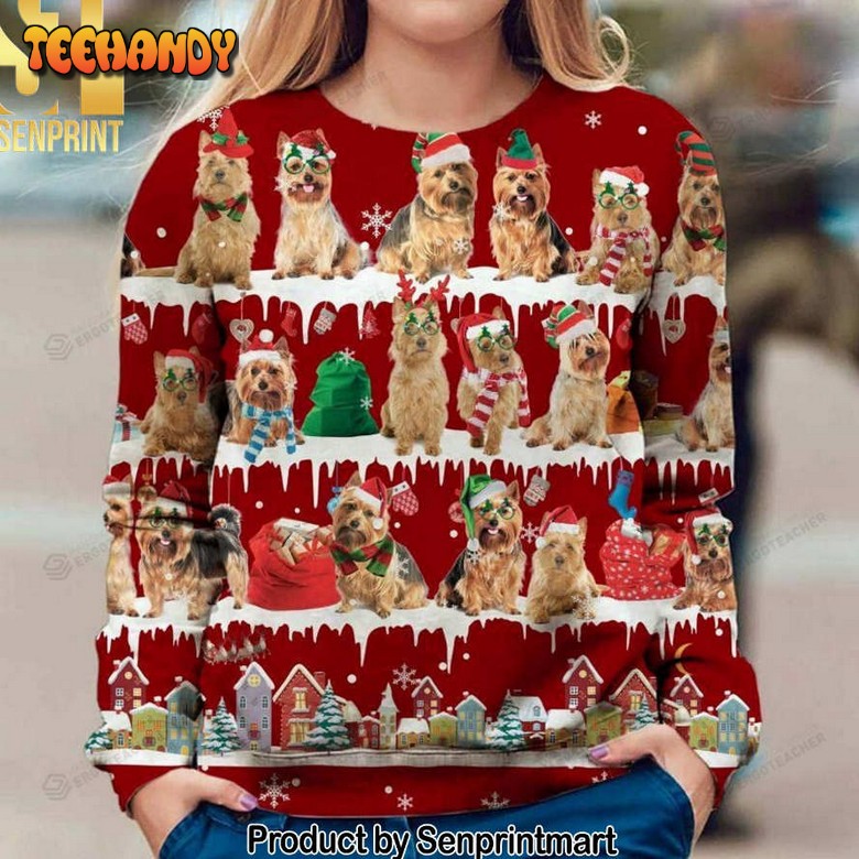 Australian Terrier Snow For Christmas Gifts 3D Printed Ugly Sweater