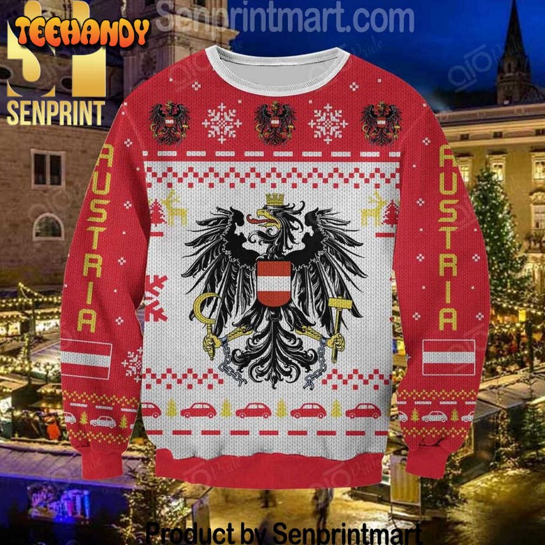 Austria All Over Printed Christmas Knitted Wool Sweater