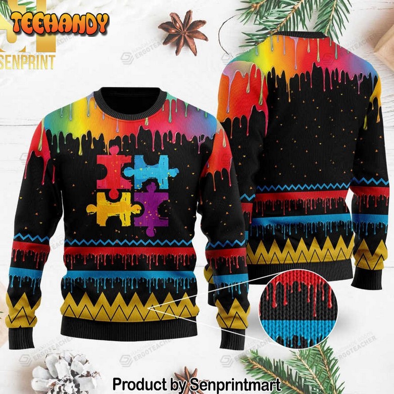 Autism Awareness For Christmas Gifts Knitting Pattern Sweater
