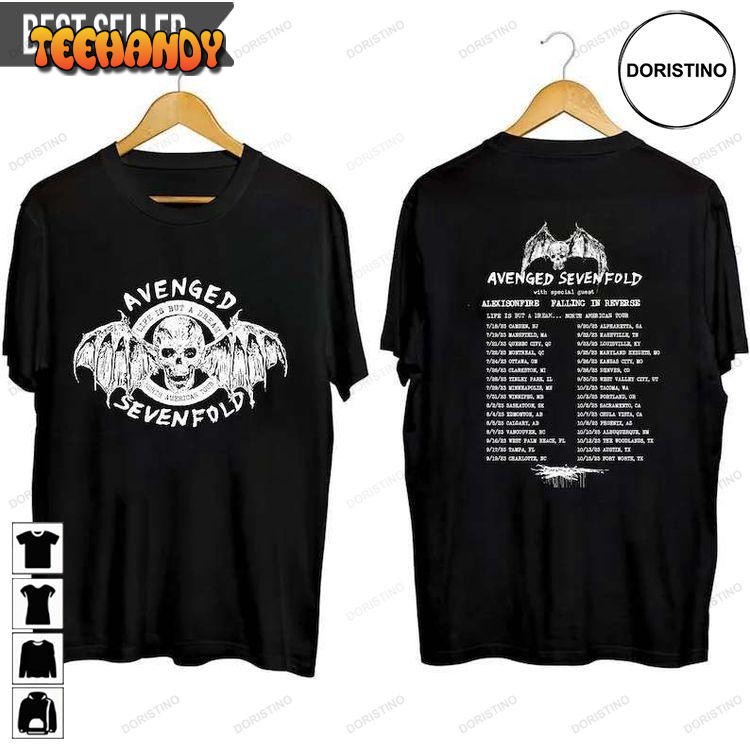 Avenged Sevenfold Life Is But A Dream North American Tour 2023 T-shirts