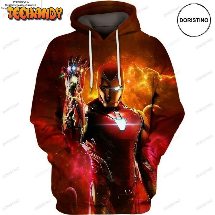 Avengers Marvel I Am Iron Man Armor Awesome 3D Hoodie