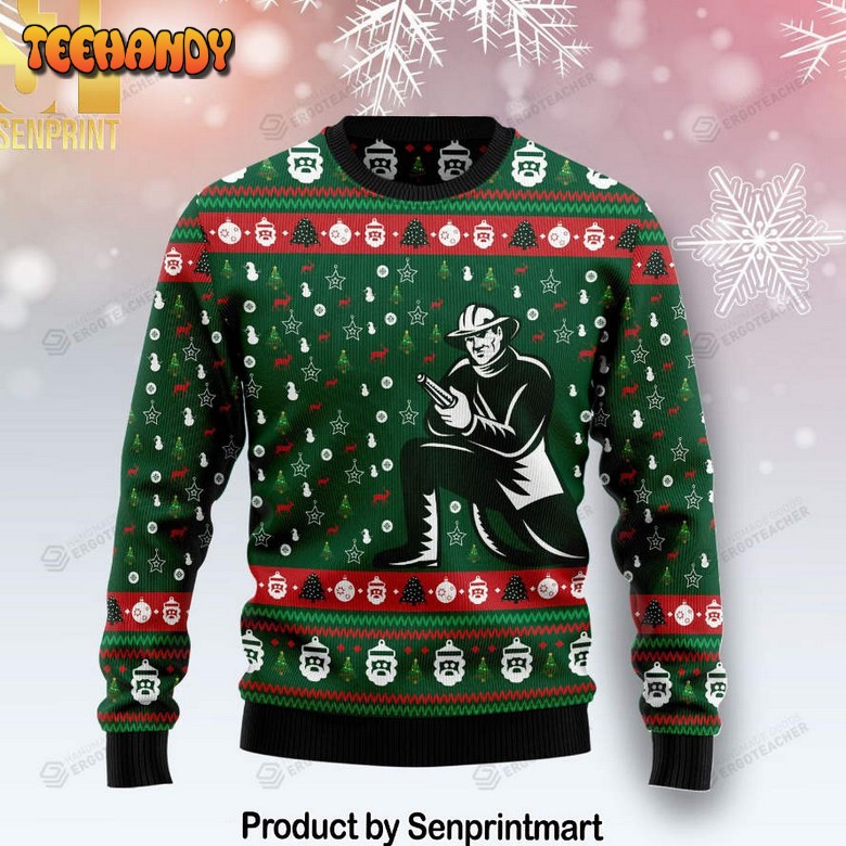 Awesome Firefighter For Christmas Gifts Ugly Christmas Sweater