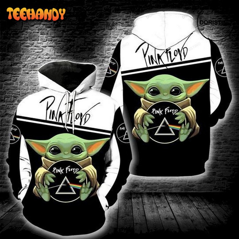 Baby Yoda X Pink Floyd Rock Band Music All Over Print Hoodie