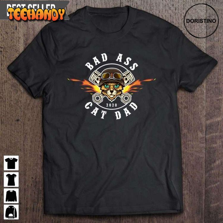 Bad Ass Cat Dad Unisex Doristino Limited Edition T-shirts