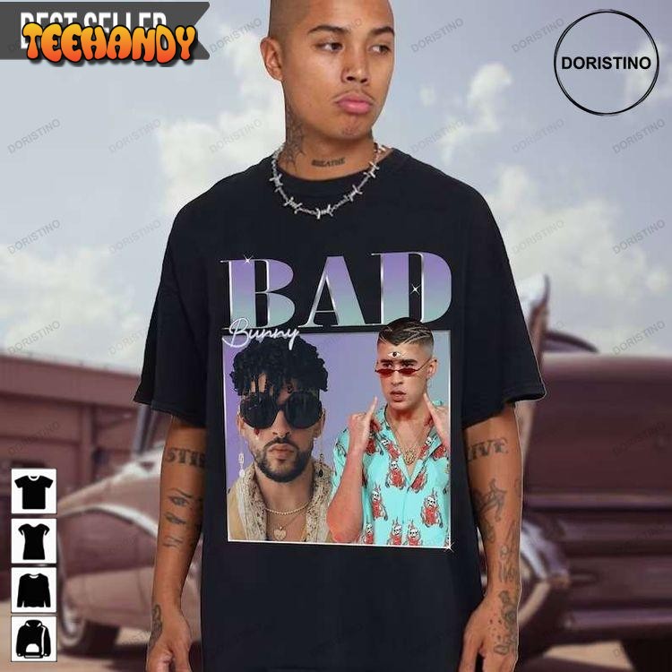 Bad Bunny Rap Hip Hop Short Sleeve Doristino T Shirt Sweatshirt