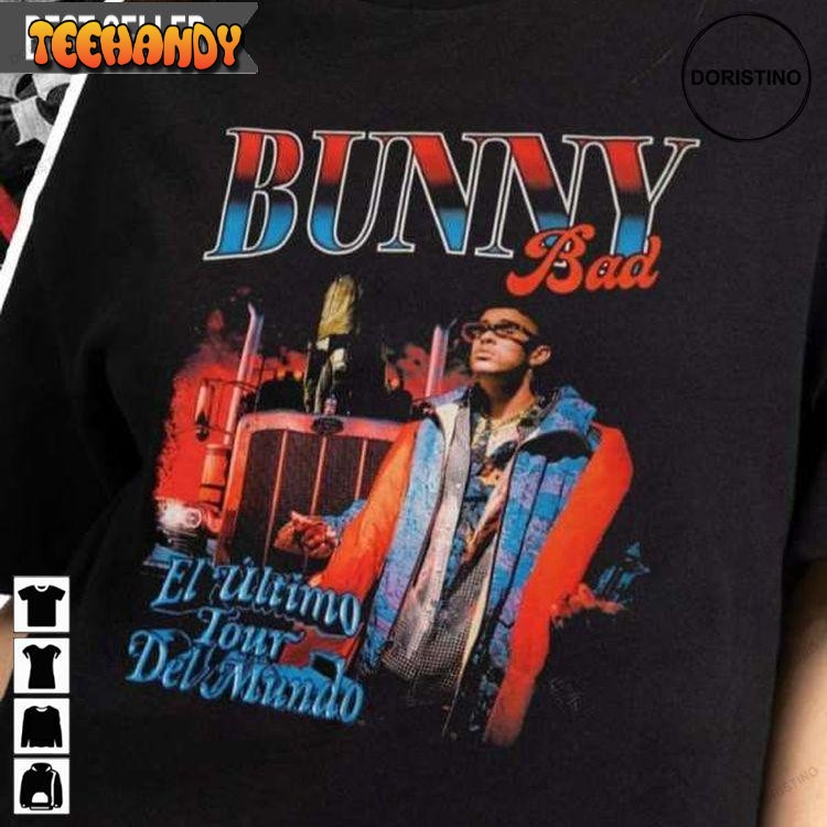 Bad Bunny Tour Vintage Graphic T Shirt Sweatshirt