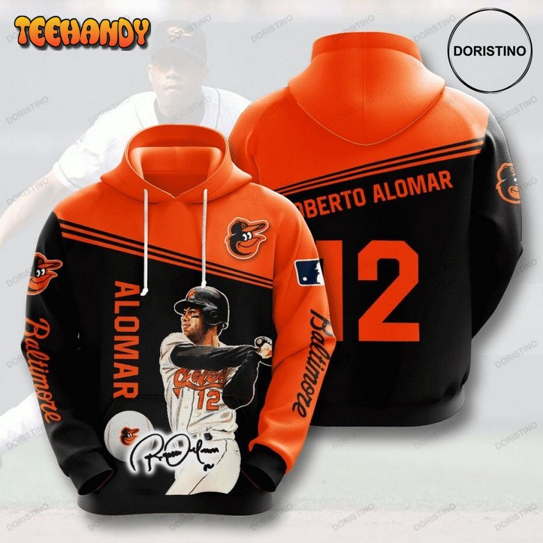 Baltimore Orioles Alomar Awesome 3D Hoodie