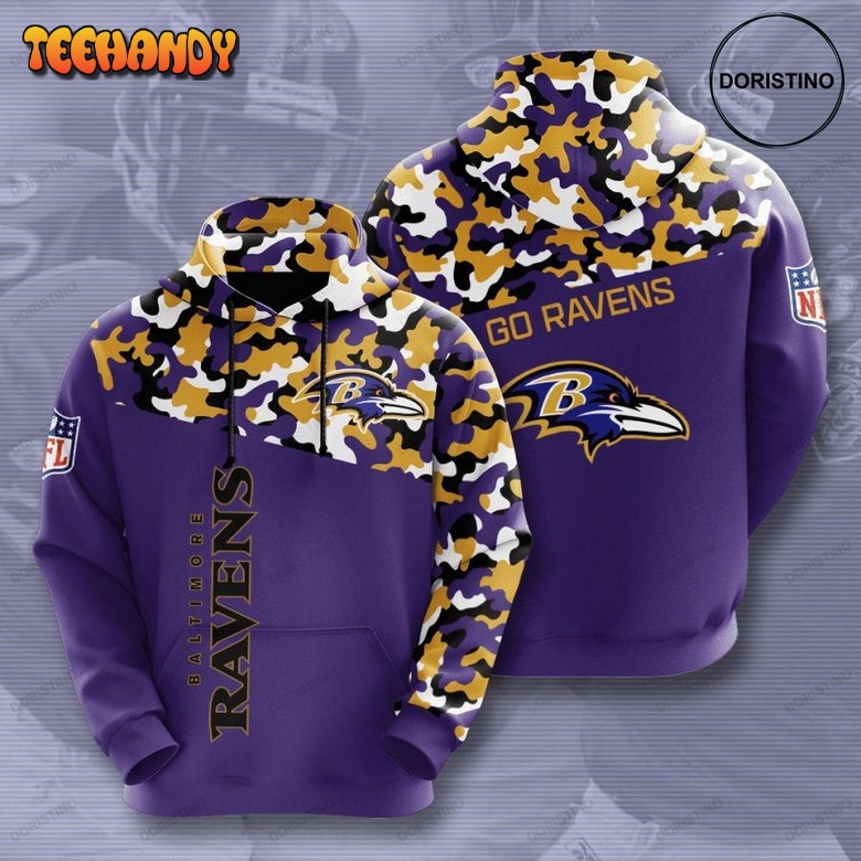 Baltimore Ravens 3d v3 Awesome 3D Hoodie
