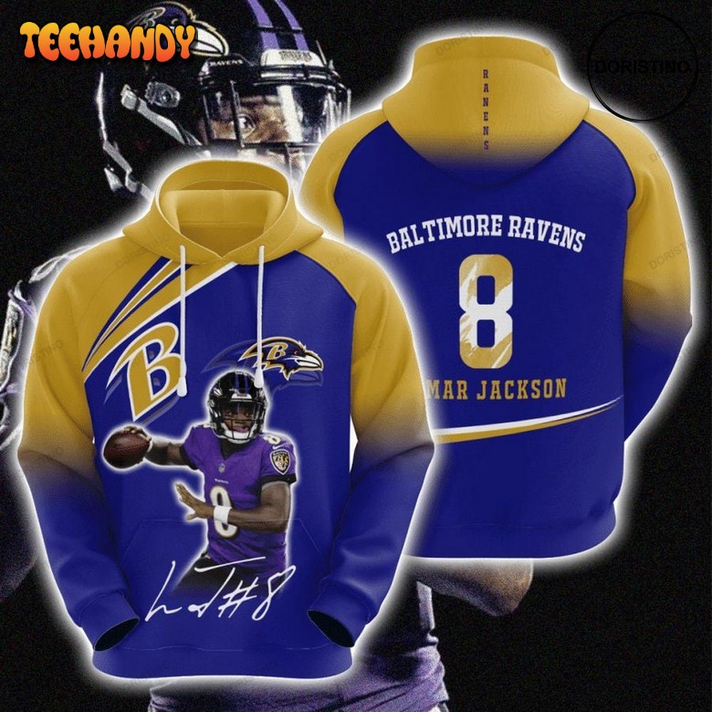 Baltimore Ravens Jackson 3D Awesome 3D Hoodie