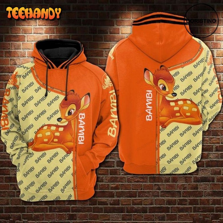 Bambi Orange Limited Edition 3d Hoodie