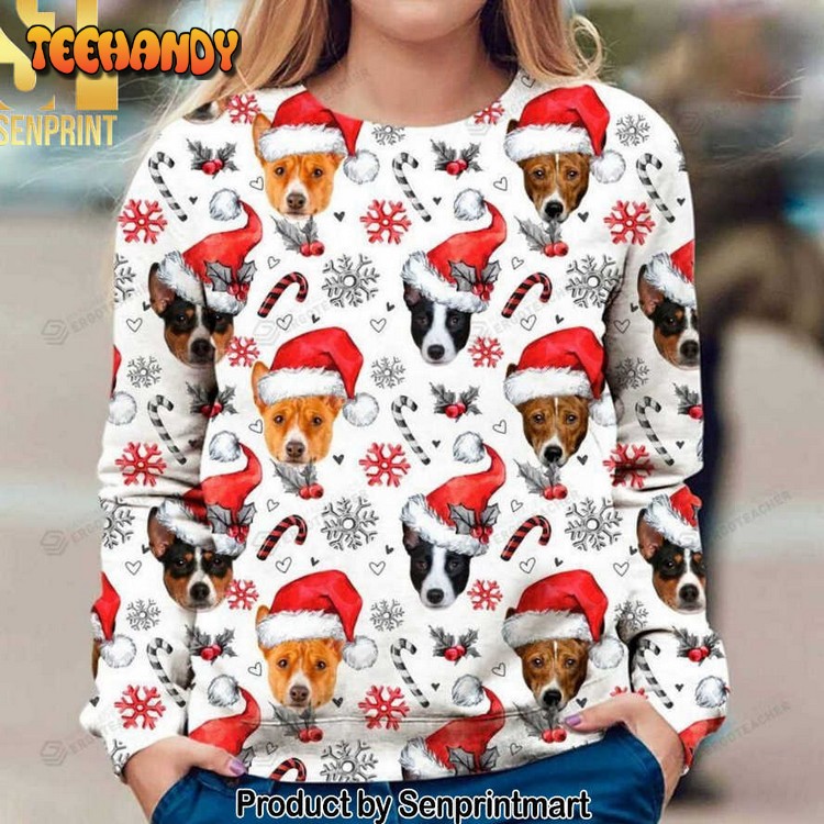 Basenji Dog 3D Printed Ugly Christmas Sweater