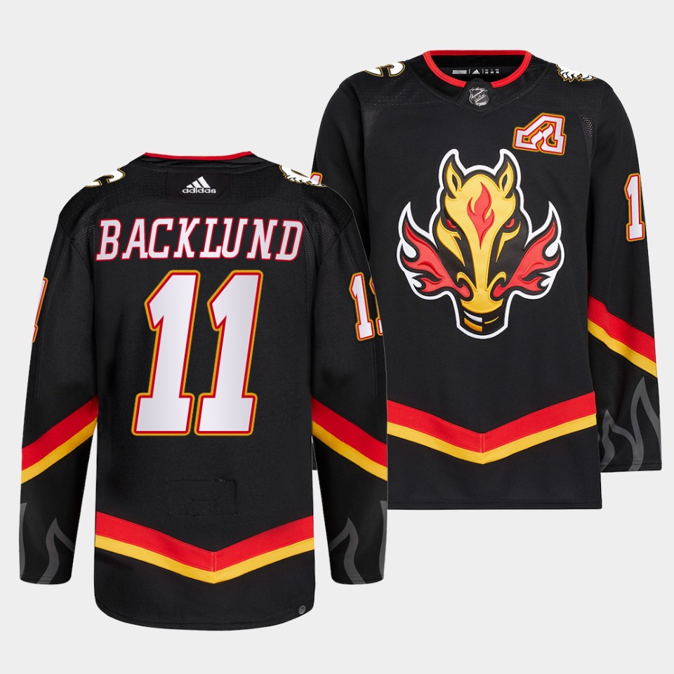 Calgary Flames Mikael Backlund 2022-23 Blasty Alternate Black Jersey