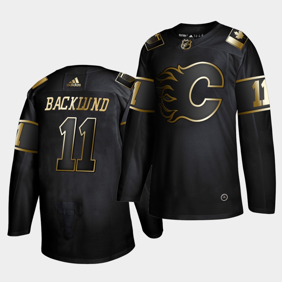 Calgary Flames Mikael Backlund Golden Edition Black Jersey