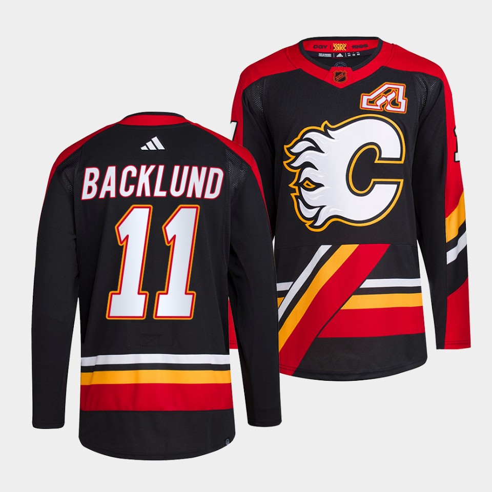 Calgary Flames Mikael Backlund Reverse Black Jersey