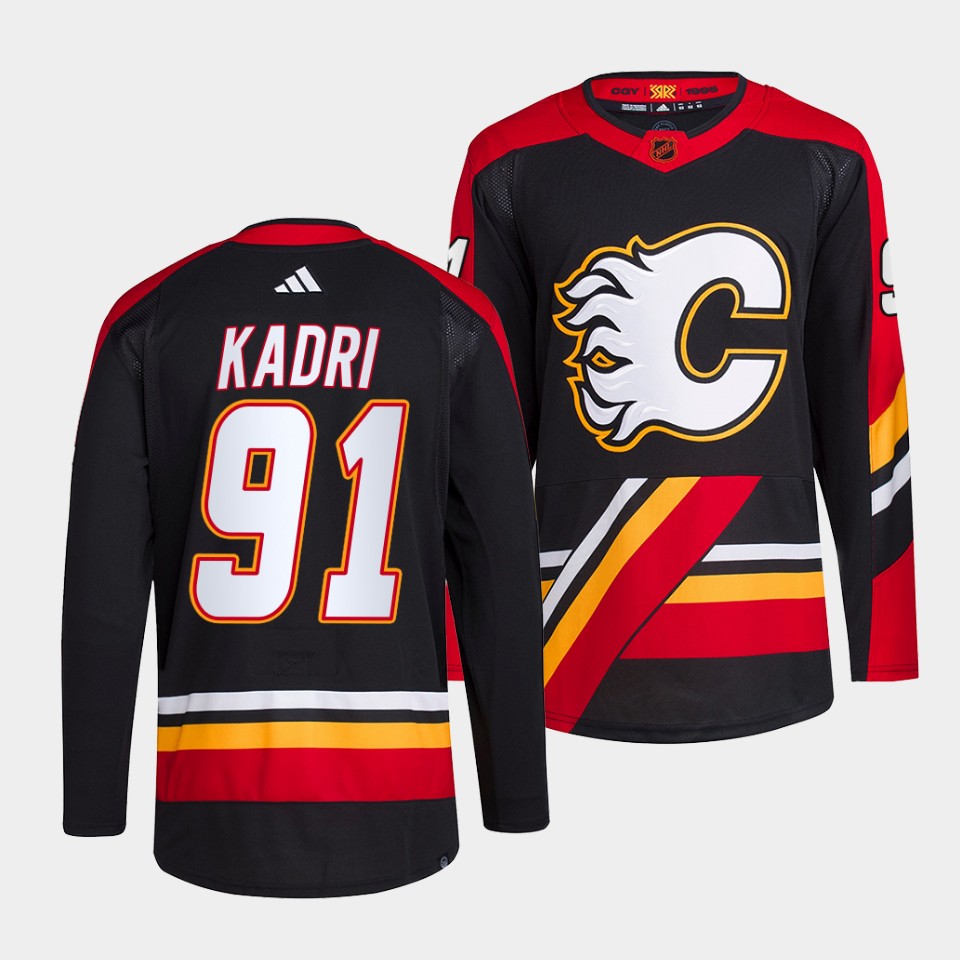 Calgary Flames Nazem Kadri Reverse Black Jersey