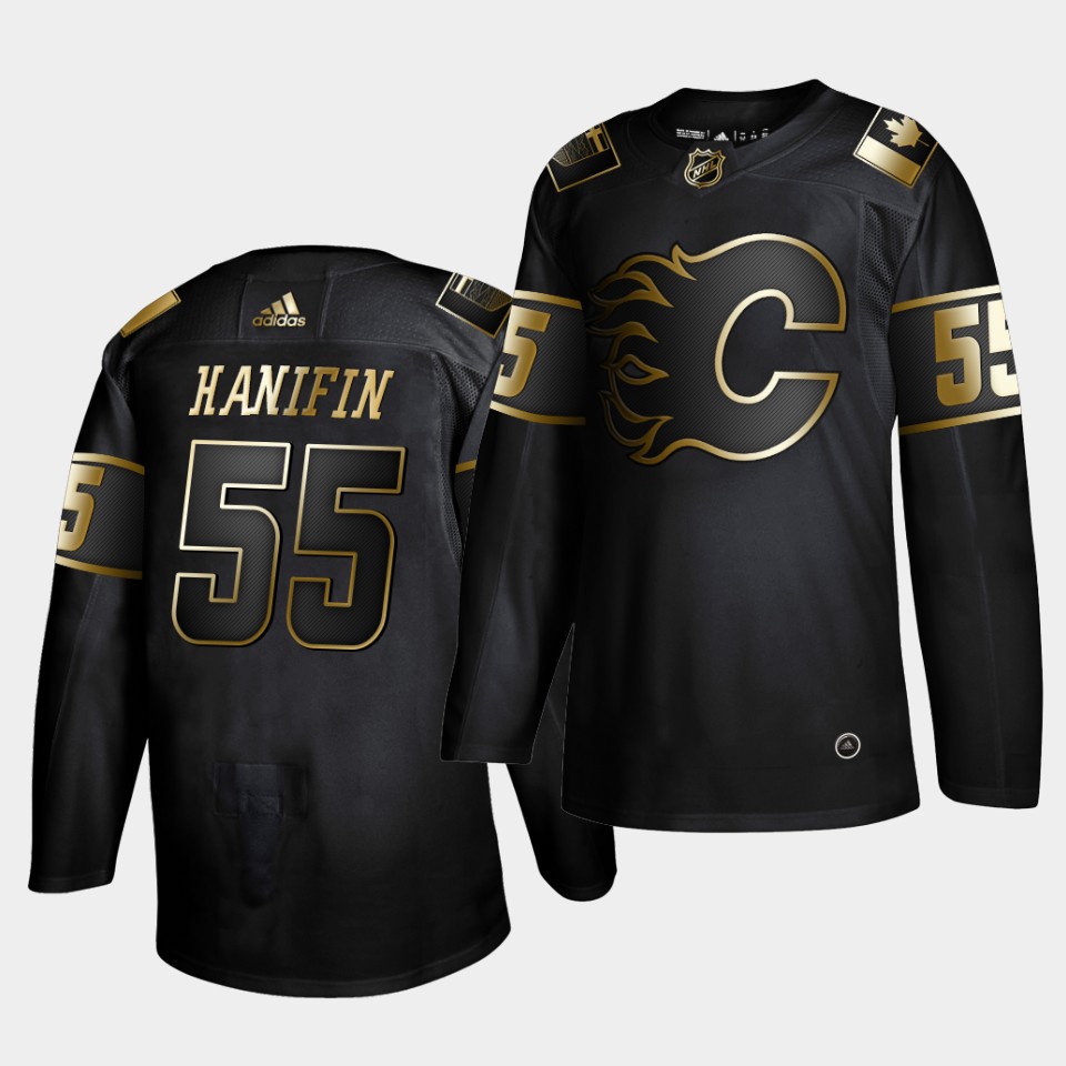 Calgary Flames Noah Hanifin Golden Edition Black Jersey