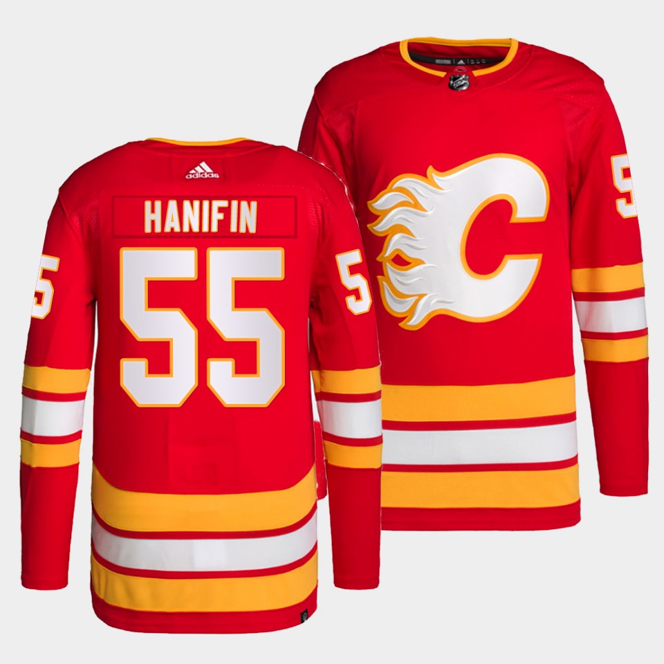 Calgary Flames Noah Hanifin Home Red Jersey