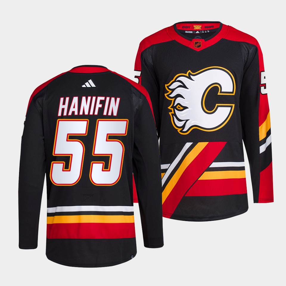 Calgary Flames Noah Hanifin Reverse Black Jersey