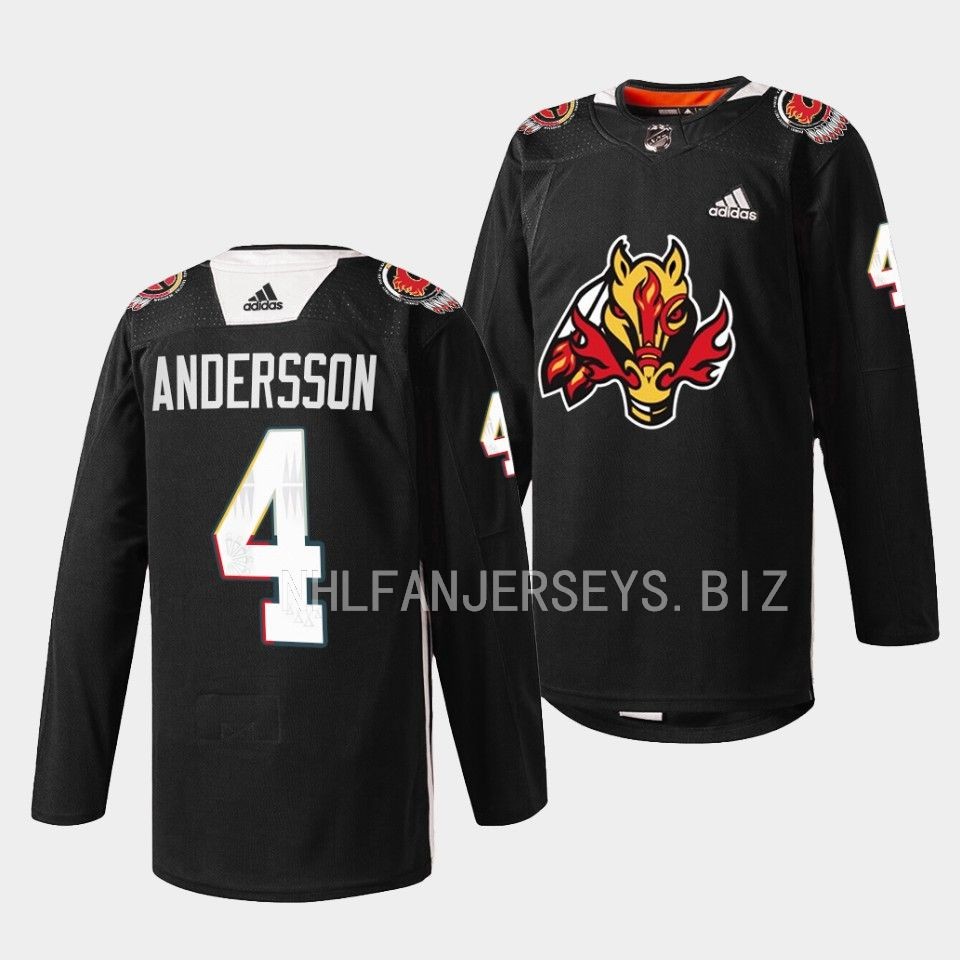 Calgary Flames Rasmus Andersson 2023 Indigenous Black Jersey