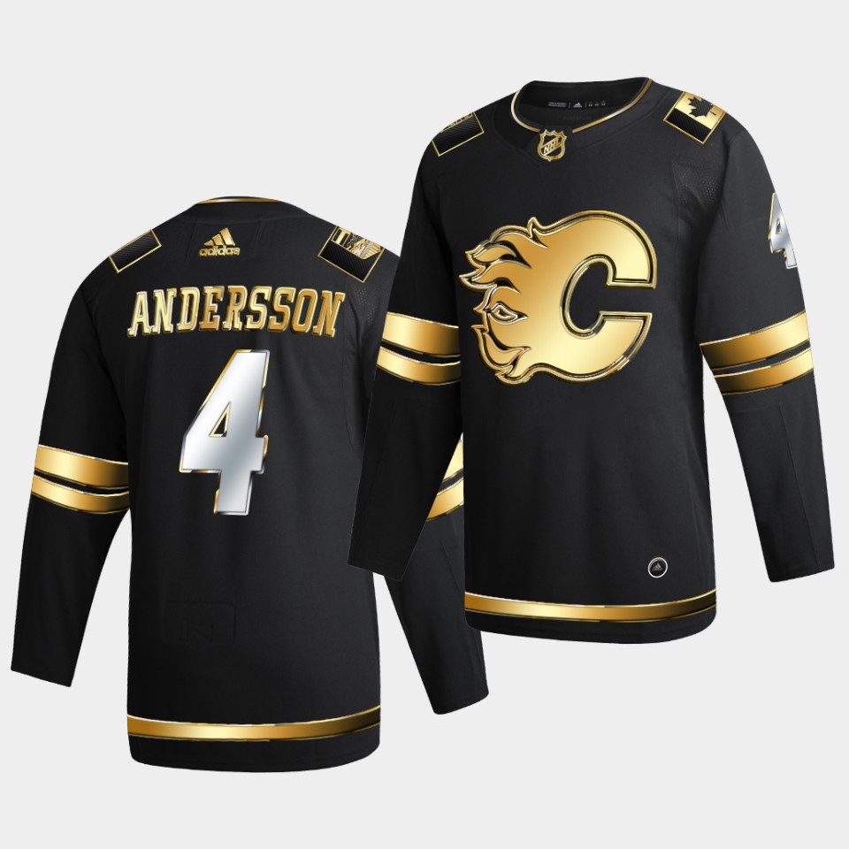 Calgary Flames Rasmus Andersson Golden Edition Limited Black Jersey