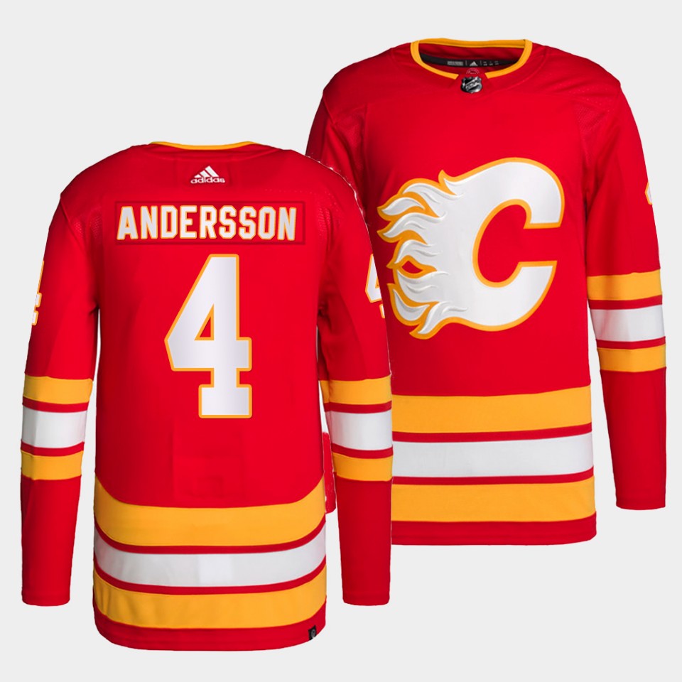 Calgary Flames Rasmus Andersson Home Red Jersey