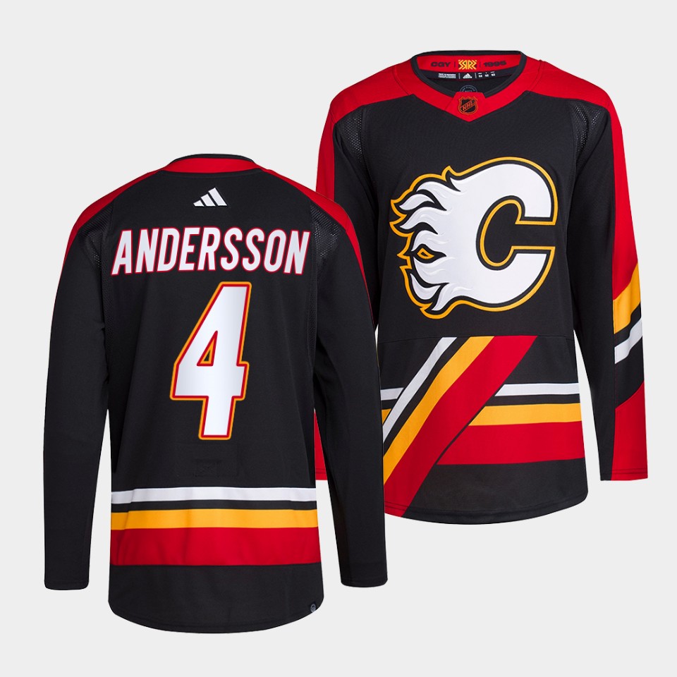 Calgary Flames Rasmus Andersson Reverse Black Jersey