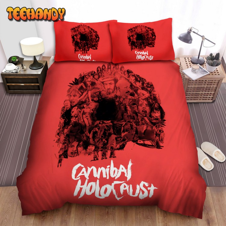 Cannibal Holocaust Movie Red Background Poster Bedding Sets