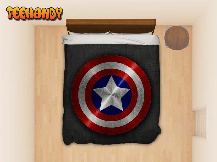 Captain America Avengers Shield Custom Bedding Set