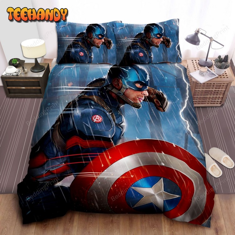 Captain America Fighting Bed Sheets Duvet Cover Bedding Sets