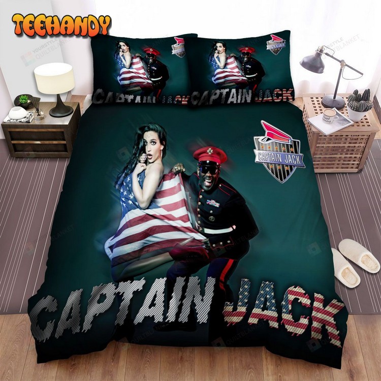 Captain Jack Band American Flag Spread Comforter Bedding Sets