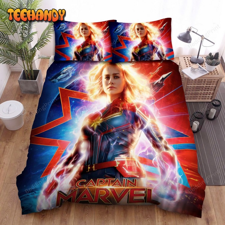 Captain Marvel Original Movie Poster Duvet Cover Bedding Sets