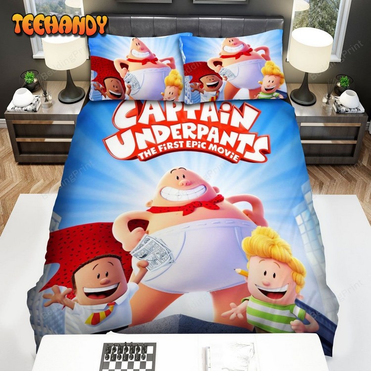 Captain Underpants Characters Bed Sheets Duvet Cover Bedding Sets