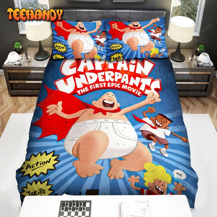 Captain Underpants Comic Bed Sheets Duvet Cover Bedding Sets