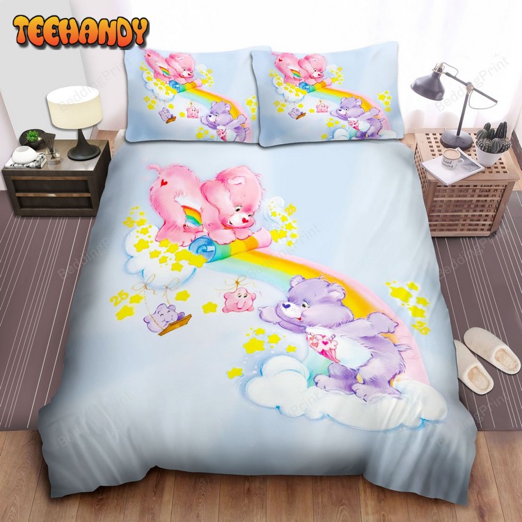 Care Bears And Rainbow Bed Sheets Duvet Cover Bedding Sets