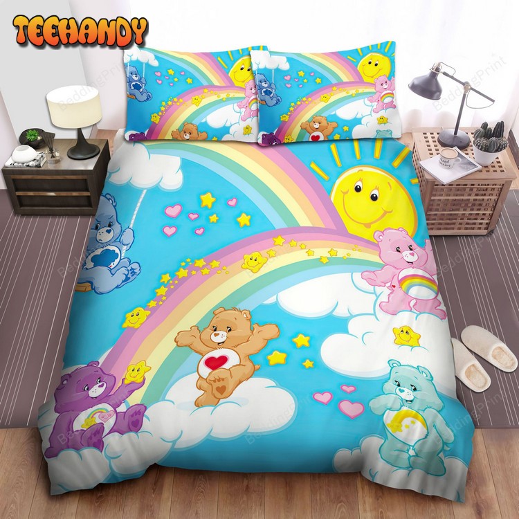 Care Bears And Rainbows Bed Sheets Duvet Cover Bedding Sets