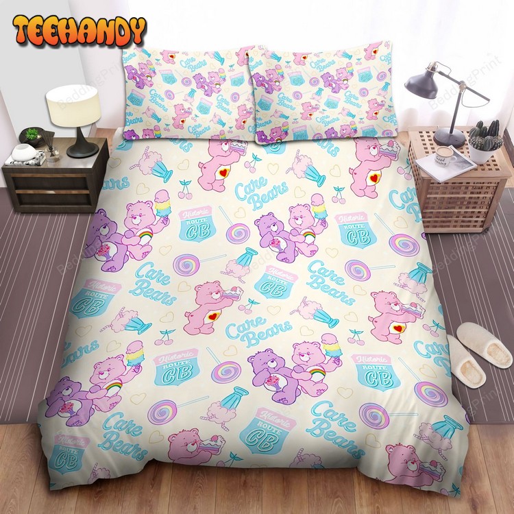 Care Bears Share Beer And Cheer Bear Pattern Bedding Sets